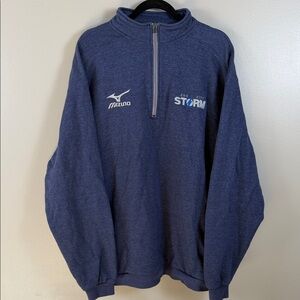 Mizuno Navy Blue Quarter-Zip Zoo City Storm Pullover